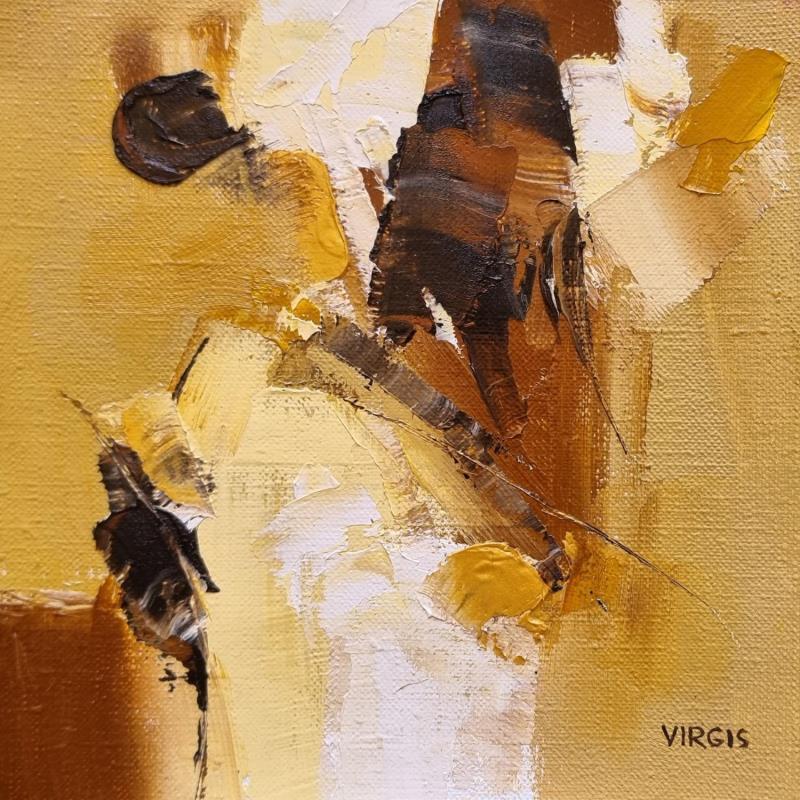 Painting Dreamy moon by Virgis | Painting Abstract Minimalist Oil