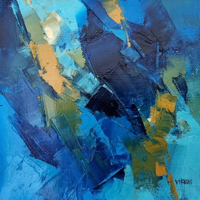 Peinture River melody par Virgis | Tableau Abstrait Minimaliste Huile