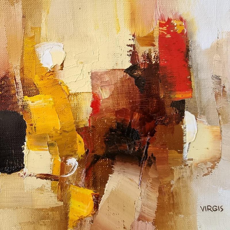 Peinture Slow evening par Virgis | Tableau Abstrait Minimaliste Huile