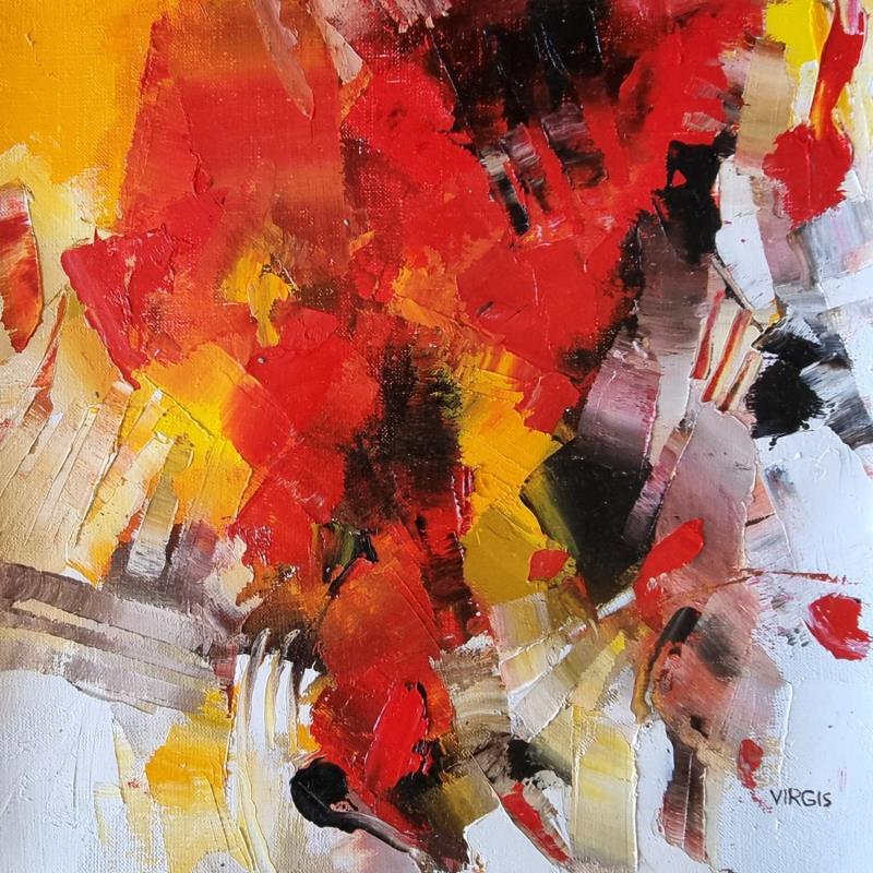 Peinture No problems par Virgis | Tableau Abstrait Minimaliste Huile