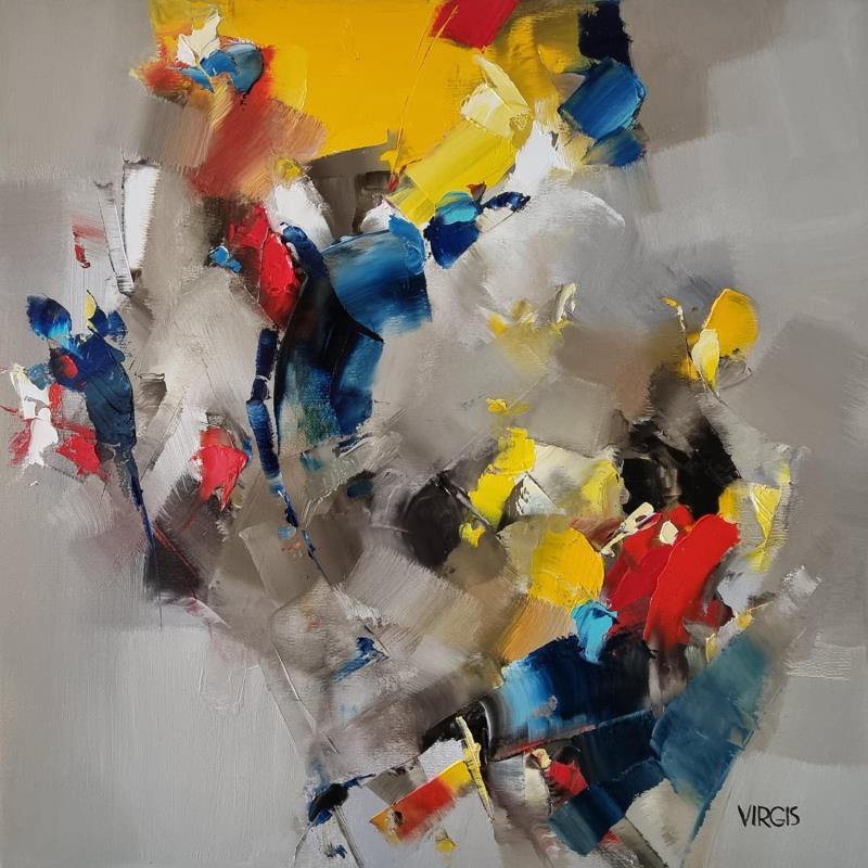 Painting Summer holiday by Virgis | Painting Abstract Minimalist Oil