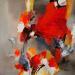 Painting Red autumn by Virgis | Painting Abstract Minimalist Oil