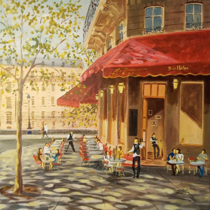 Peinture Desayono en la isla par De León Lévi Marcelo | Tableau Figuratif Urbain Aquarelle