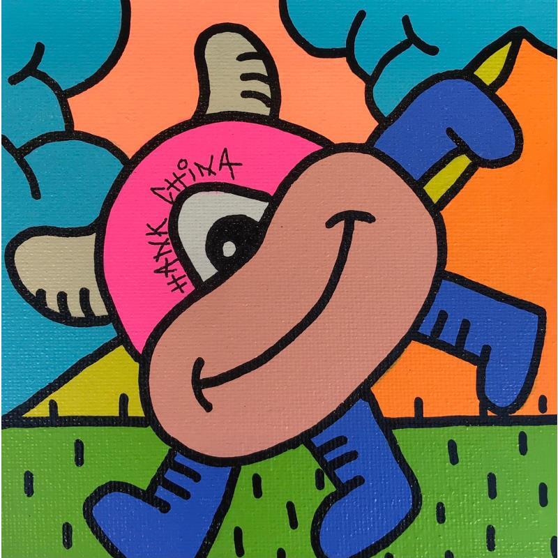 Peinture LSD three par Hank China | Tableau Pop-art Acrylique Posca