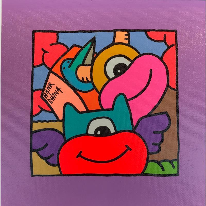 Gemälde Joke six von Hank China | Gemälde Pop-Art Acryl Posca