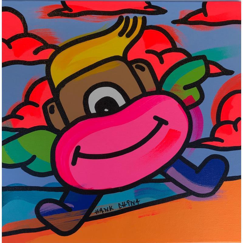 Peinture Rem six par Hank China | Tableau Pop-art Acrylique Posca