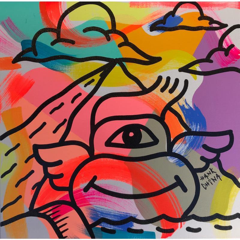 Peinture Rem nine par Hank China | Tableau Pop-art Acrylique Posca