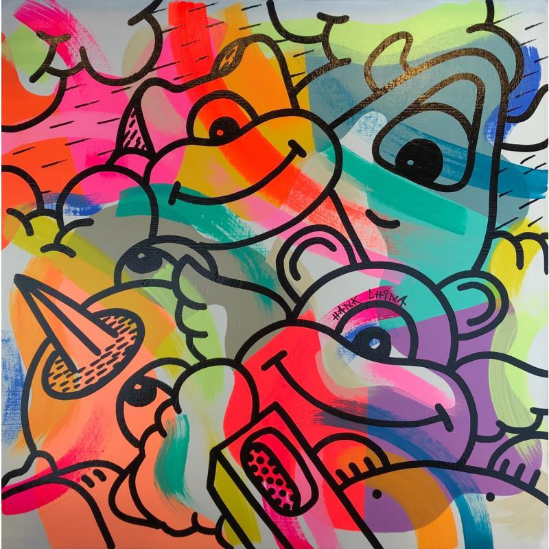 Peinture Fun one par Hank China | Tableau Pop-art Acrylique Posca