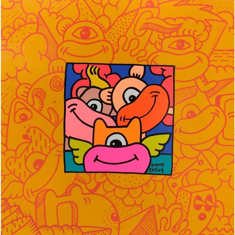 Gemälde Fun two von Hank China | Gemälde Pop-Art Acryl Posca