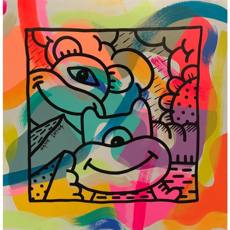 Gemälde Fun five von Hank China | Gemälde Pop-Art Acryl Posca