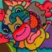 Peinture Fun eight par Hank China | Tableau Pop-art Acrylique Posca