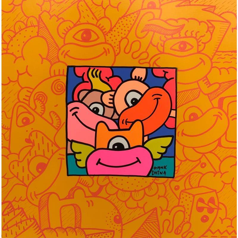 Painting Graff Two by Hank China | Painting Pop-art Acrylic Posca