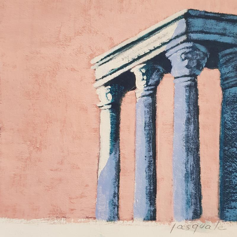 Peinture Colonnade par Pasquale | Tableau Figuratif Paysages Nature Architecture Acrylique