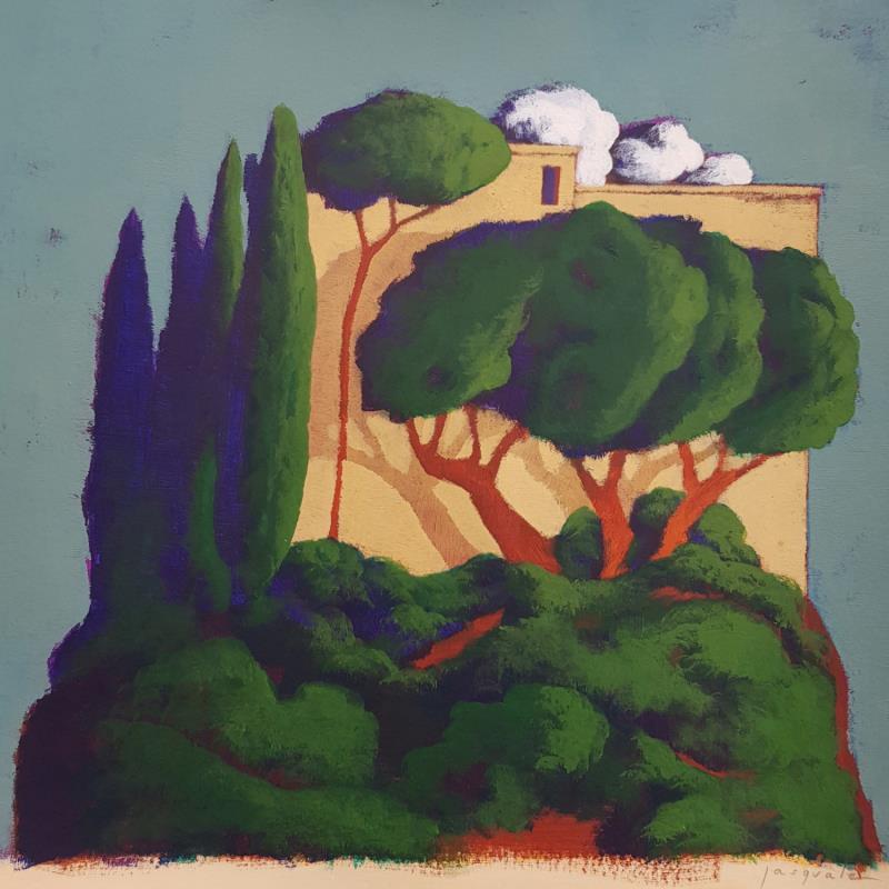 Painting Colline by Pasquale | Painting Figurative Acrylic Architecture, Landscapes, Nature