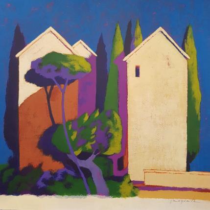 Peinture Après midi par Pasquale | Tableau Figuratif Acrylique Architecture, Nature, Paysages