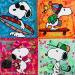 Gemälde Snoopy aux JO 2024 von Kikayou | Gemälde Pop-Art Pop-Ikonen Graffiti Acryl Collage