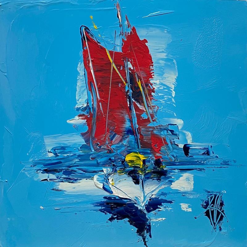 Painting Au vent by Raffin Christian | Painting Figurative Oil Marine, Pop icons