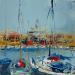 Painting Juste au port by Raffin Christian | Painting Figurative Marine Oil