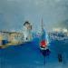 Painting L'entrée du port by Raffin Christian | Painting Figurative Marine Oil