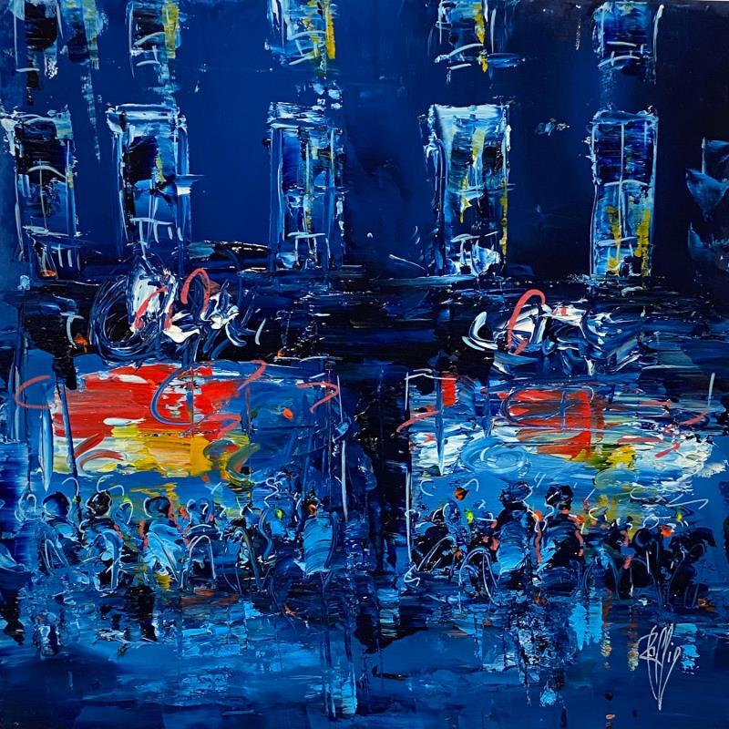 Painting Soirée bars by Raffin Christian | Painting Figurative Oil Urban