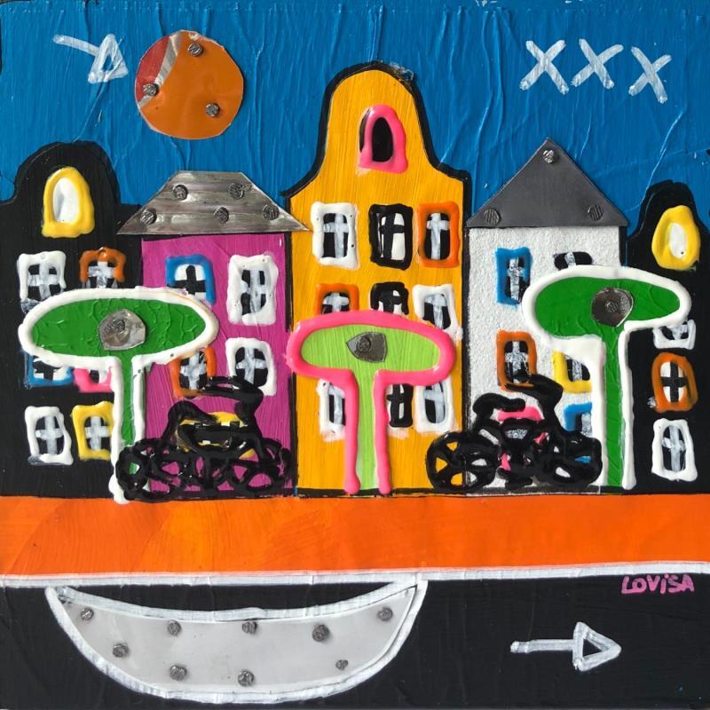 Painting Love Summer 2 by Lovisa | Painting Pop-art Acrylic, Gluing, Metal, Paper, Posca, Upcycling Urban