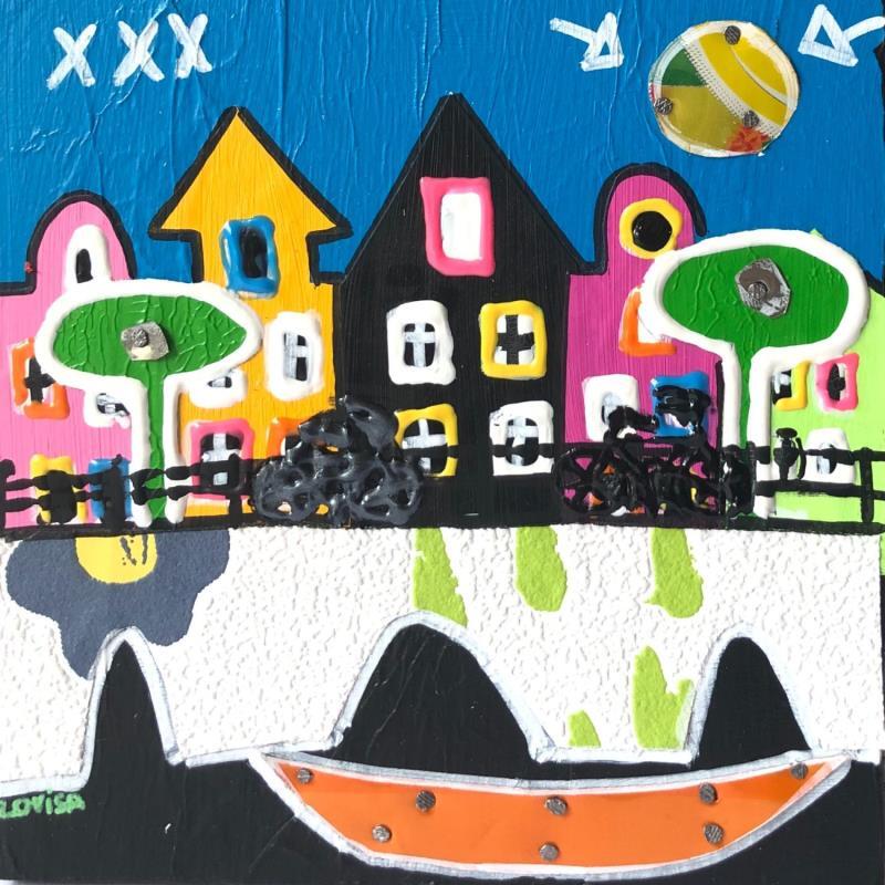 Painting Love Summer 3 by Lovisa | Painting Pop-art Acrylic, Gluing, Metal, Paper, Posca, Upcycling, Wood Urban