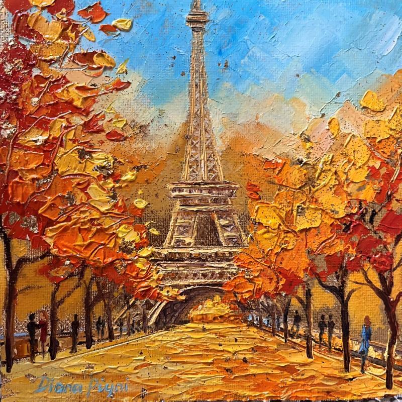 Painting Golden Autumn by Pigni Diana | Painting Figurative Landscapes Urban Architecture Oil