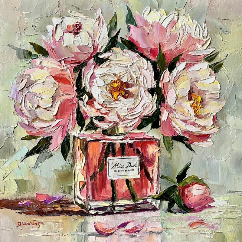 Peinture Blooming Bouquet par Pigni Diana | Tableau Figuratif Scènes de vie Natures mortes Huile