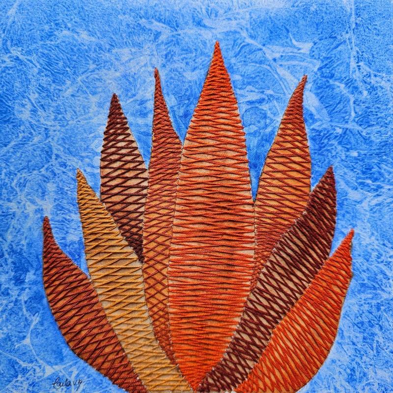 Painting The orange guardian by Vazquez Laila | Painting Figurative Nature Watercolor Paper