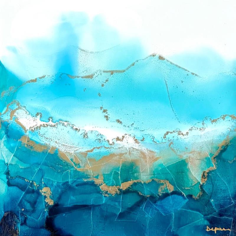 Painting 1832 Profondeur Marine  by Depaire Silvia | Painting Abstract Landscapes Marine Minimalist Acrylic