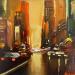 Peinture The city that never sleeps par Bond Tetiana | Tableau Figuratif Huile