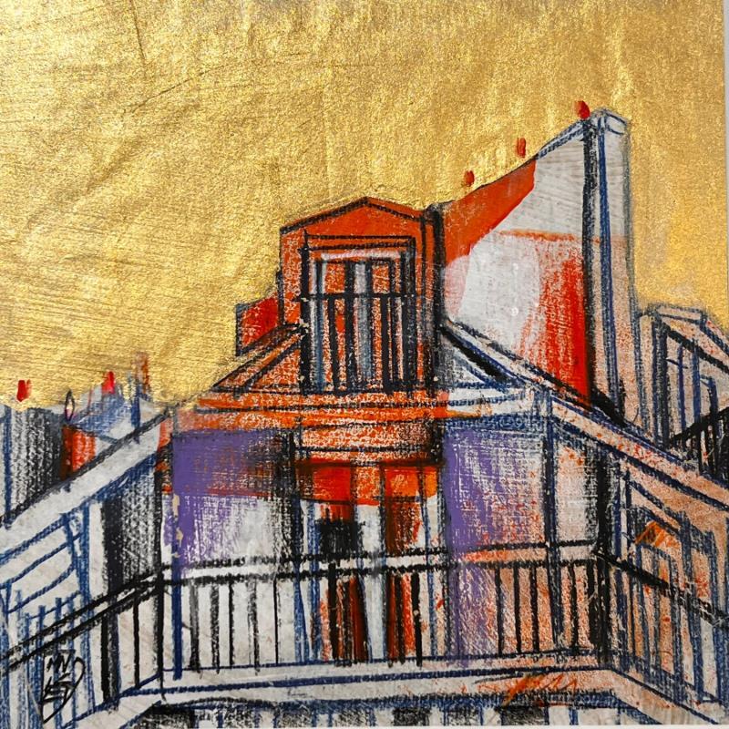 Painting Paris plonge en lumière! by Anicet Olivier | Painting Figurative Acrylic, Pastel Architecture, Pop icons, Urban