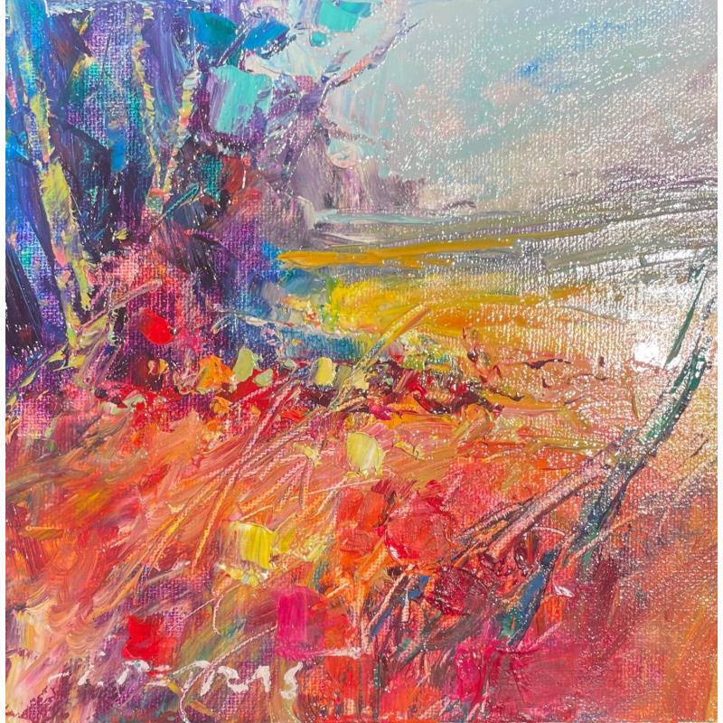 Peinture Colorful Forest par Petras Ivica | Tableau Impressionnisme Paysages Huile