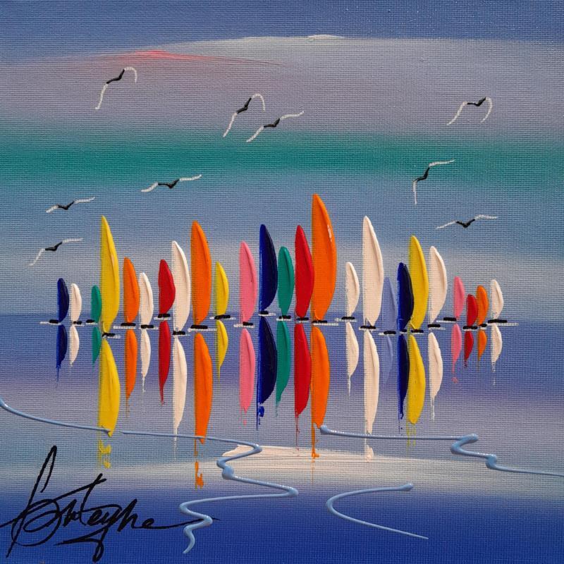 Painting Coloriages en mer by Fonteyne David | Painting Figurative Acrylic