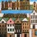 Painting HR 1365 Amsterdam collage  by Ragas Huub | Painting Raw art Architecture Cardboard Gouache