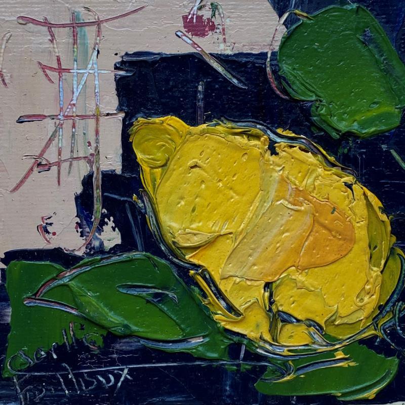 Painting Citron by Joelle Fouilloux | Painting Figurative Oil Still-life