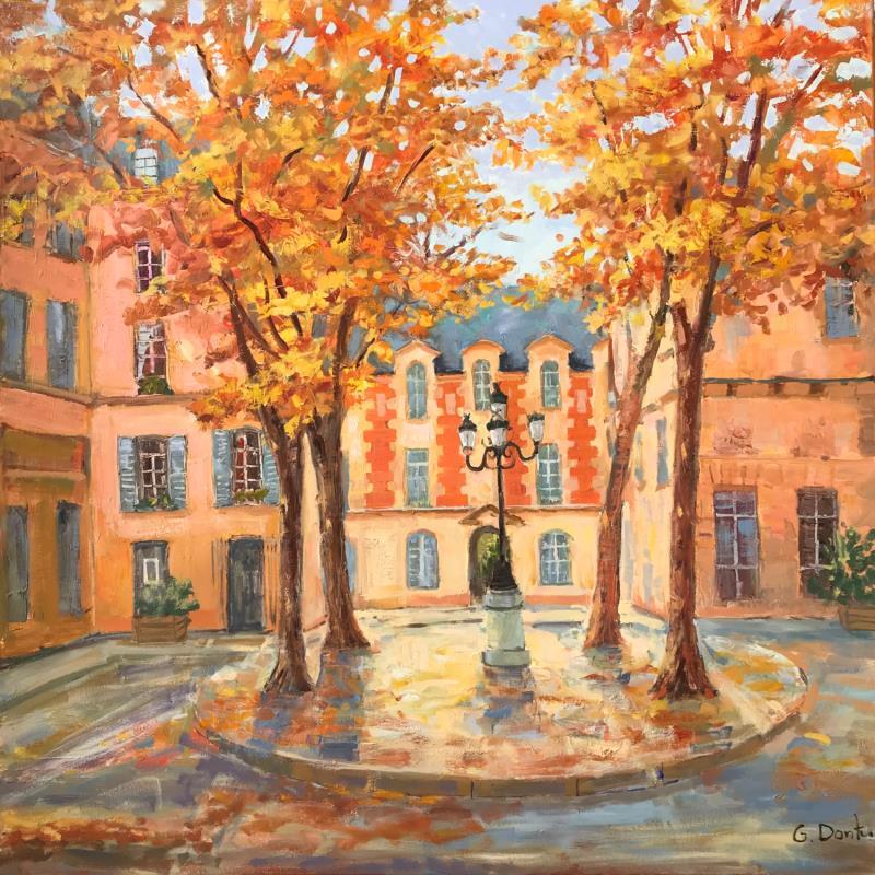 Painting Place de Fürstenberg Paris Saint-Germain by Dontu Grigore | Painting Figurative Urban Oil