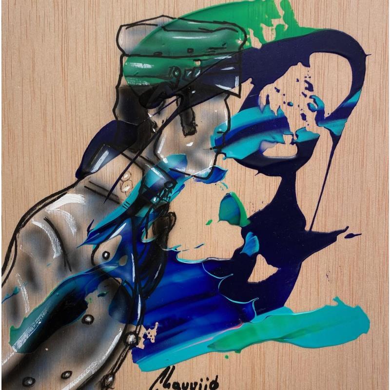 Gemälde Green & Blue von Chauvijo | Gemälde Pop-Art Graffiti Acryl Harz