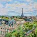 Peinture Panorama parisien par Novokhatska Olga | Tableau Figuratif Urbain Huile