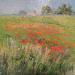 Painting Coquelicots by Daniel | Painting Impressionism Landscapes Oil