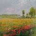 Painting Coquelicots en Baie de Somme by Daniel | Painting Impressionism Landscapes Oil