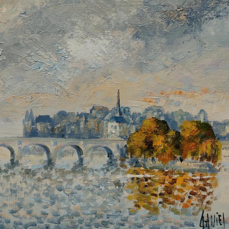 Painting Île St Louis au crépuscule by Daniel | Painting Impressionism Landscapes Oil