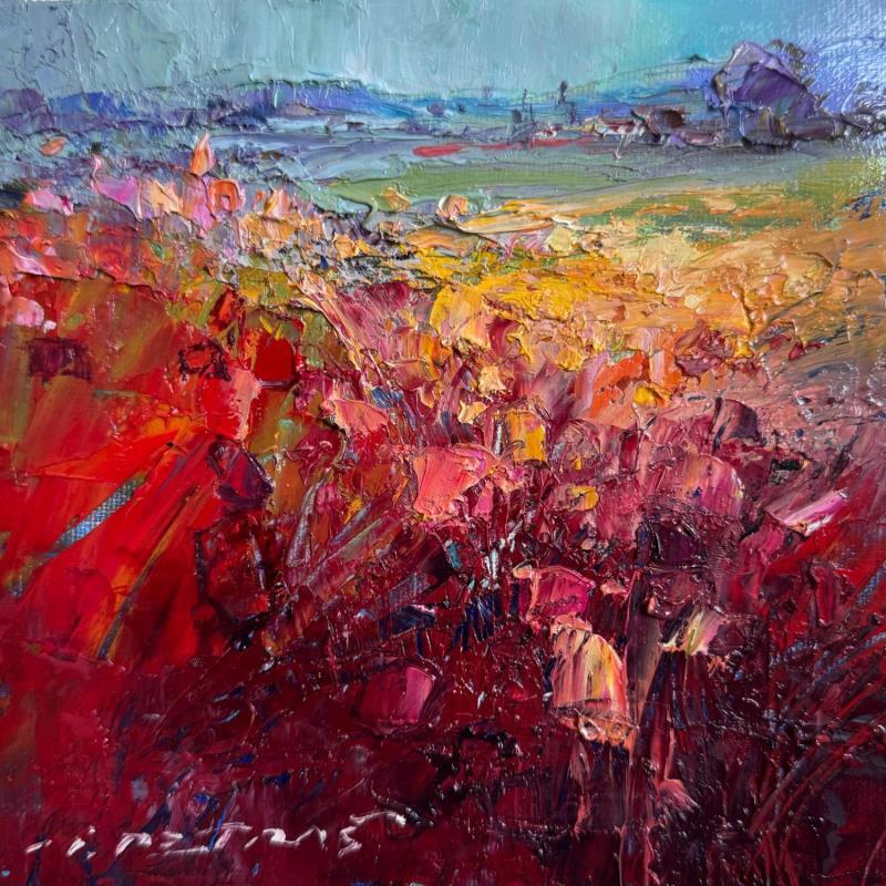 Peinture Red and Blue par Petras Ivica | Tableau Impressionnisme Paysages Huile