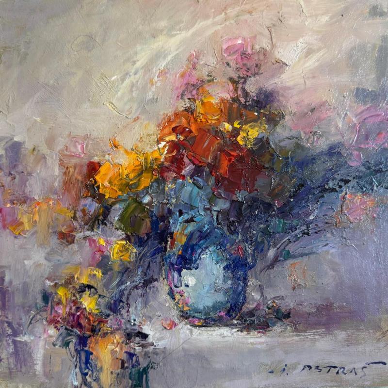 Painting Flowers  by Petras Ivica | Painting Impressionism Oil Landscapes