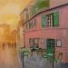 Painting La maison rose by Jung François | Painting Figurative Landscapes Urban Oil