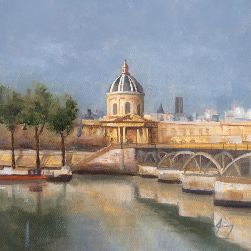 Painting Le palais de l'Institut by Jung François | Painting Figurative Oil Landscapes, Urban