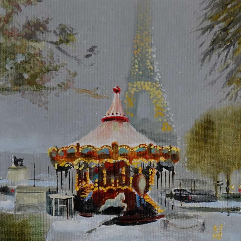 Painting Carrousel by Niko Marina  | Painting Figurative Urban Oil