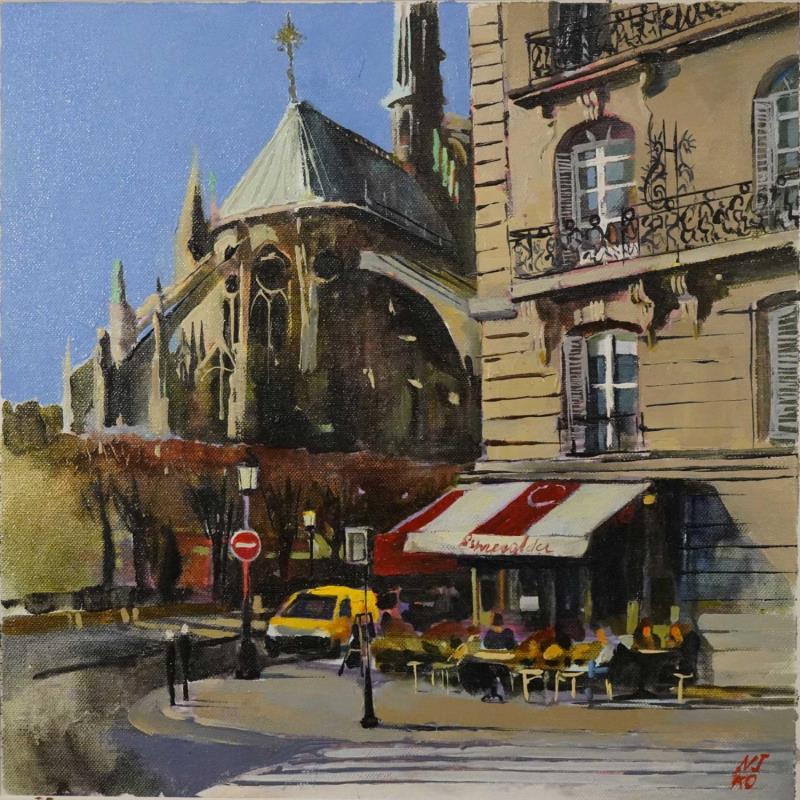 Painting Cathédrale Notre-Dame de Paris by Niko Marina  | Painting Figurative Oil Urban