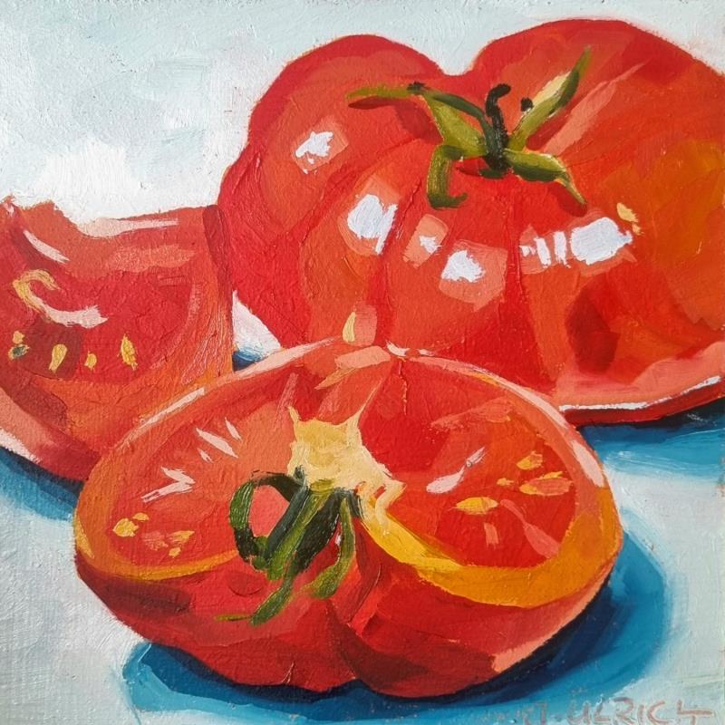 Painting Tomato love by Ulrich Julia | Painting Figurative Wood Oil