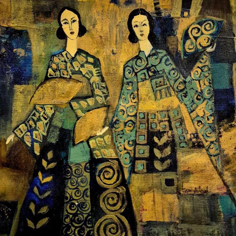 Painting Oriental girls by Sundblad Silvina | Painting Figurative Acrylic, Pastel Pop icons